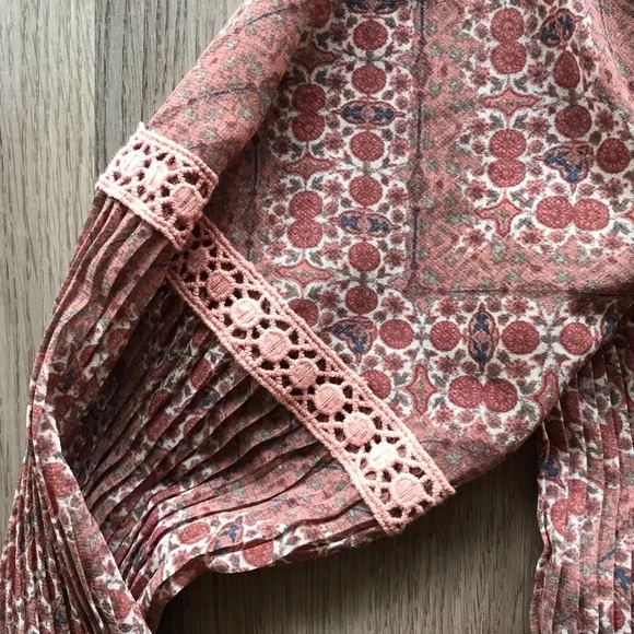 Knox Rose CottageCore Pleated Style Floral Long Sleeve Blouse Women’s Sz. M - Picture 9 of 9